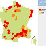 Densité des lieux de cultes protestants en 1830