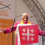 L’Archevêque anglican sud-africain, Desmond Tutu au Kirchentag de Cologne en 2007