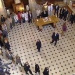 Communion à l’Oratoire du Louvre, la tablée vu de haut