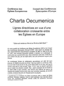 La charte oecuménique européenne (2001)