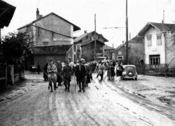 Arrivée de réfugiés à Genève (Suisse) pendant la seconde guerre mondiale