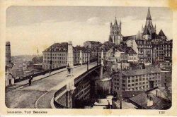 Lausanne - Le pont Bessière et la Cathédrale