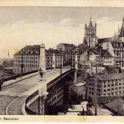 Lausanne – Le pont Bessière et la Cathédrale