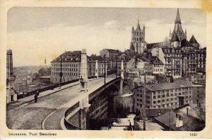 Lausanne - Le pont Bessière et la Cathédrale