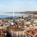 Geneva at Sunset, Lake Geneva, Switzerland