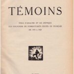 9 – couverture Jean Norton Cru ‘Témoins’ 1929