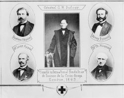 Les cinq fondateurs de la Croix-Rouge en 1863