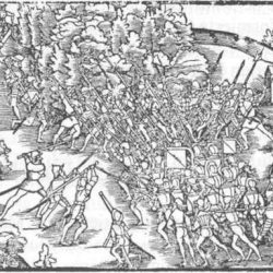 Détail d’un tableau représentant la bataille de Kappel (1531)