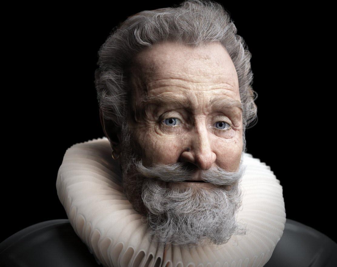 Reconstitution en 3D du visage d'Henri IV tel qu'il était avant sa mort en 1610.