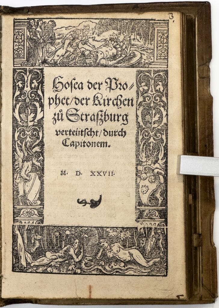 Le prophète Osée expliqué à l’église de Strasbourg © Médiathèque protestante du Stift, fonds du Collegium Wilhelmitanum, 16-78/3 et 16-327