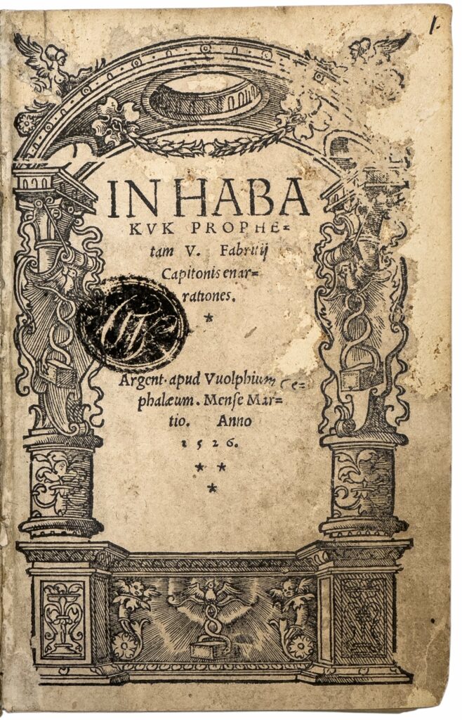 Interprétations du prophète Habakuk © Médiathèque protestante du Stift, fonds du Collegium Wilhelmitanum, 16-90/1